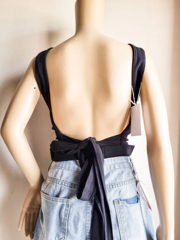 Tieable Top  - Black, XL