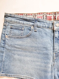 Levi's  High Rise Snug Through Waist Shorts  - Blue, 37 In (high waist)