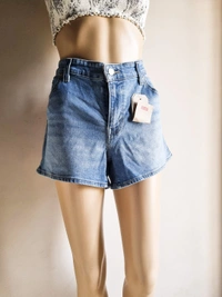 Levi's  High Rise Snug Through Waist Shorts  - Blue, 37 In (high waist)
