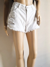 Pepe Jeans  Booty Shorts - White, 34 In (mid waist)
