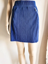 Jamie Sadock  Ribbed Skirt  - Navy Blue, 36- 38 In (high waist)