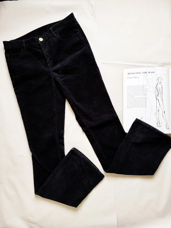 H&M Corduroy Flare Pants - Black, 29 In