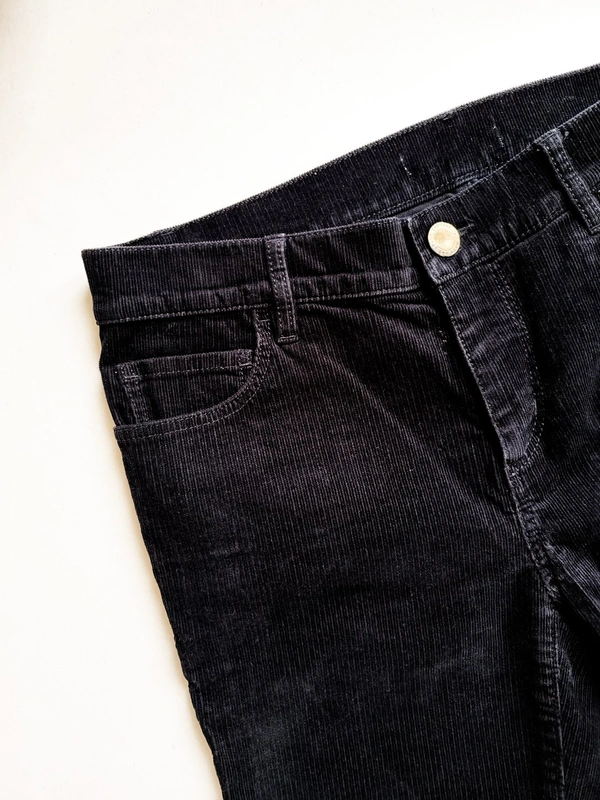 H&M Corduroy Flare Pants - Black, 29 In
