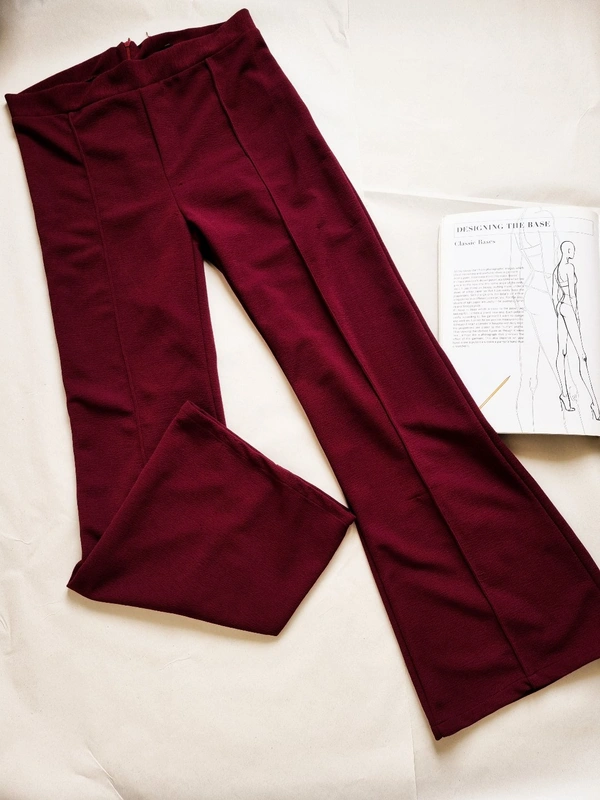 Tokyo Talkies   Flare Formal Pants - Burgundy, 31 In
