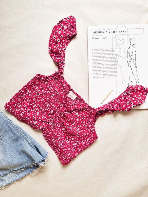 Urbanic  Smocked Top - Magenta, L