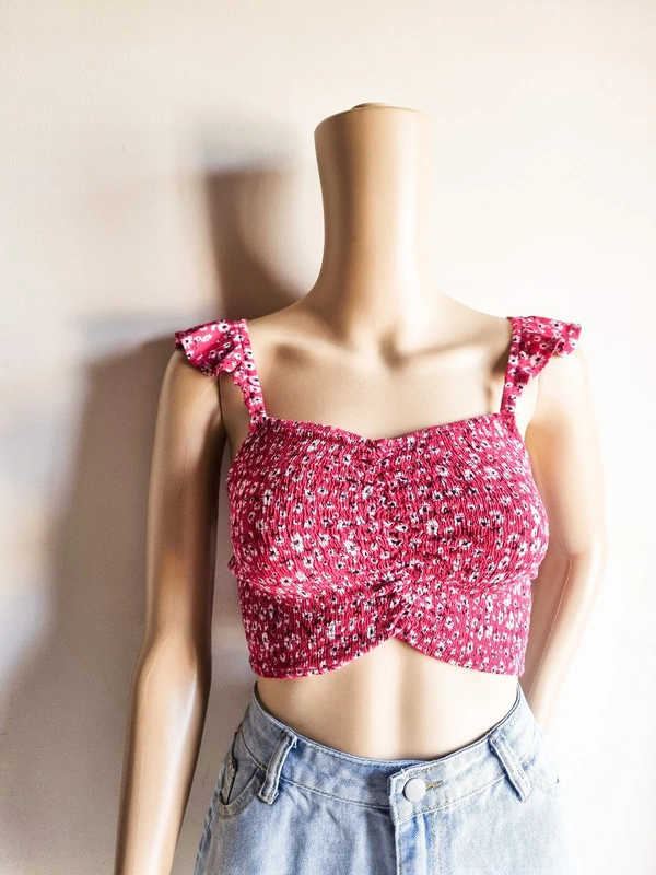Urbanic  Smocked Top - Magenta, L