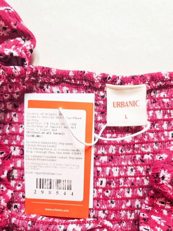 Urbanic  Smocked Top - Magenta, L