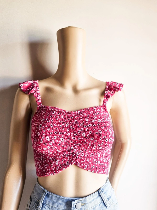 Urbanic  Smocked Top - Magenta, L