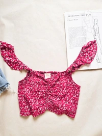 Urbanic  Smocked Top - Magenta, L