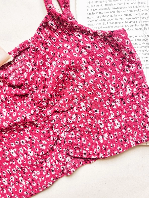 Urbanic  Smocked Top - Magenta, L