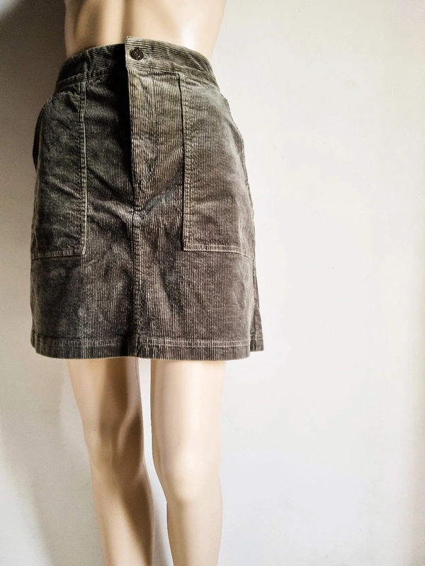 H&M Corduroy Skirt  - Olive Green , 28-30 In (high waist)
