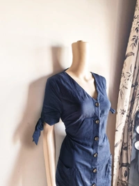 Billa Bong  Shirt Dress - Navy Blue, L