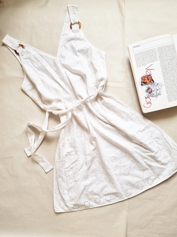 Next UK A Line Dress  - White, M