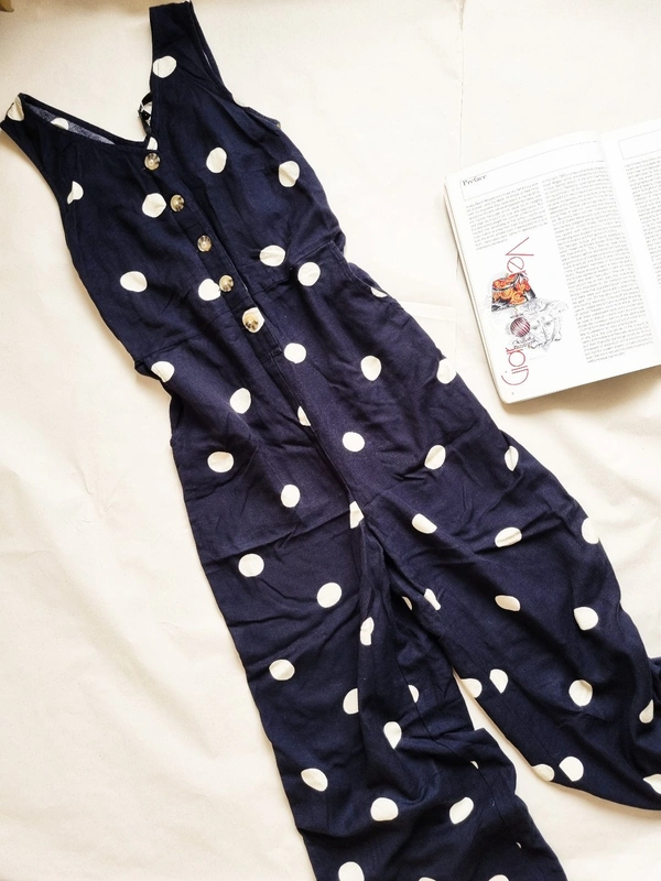 Vero Moda Polka Jumpsuit - Navy Blue , S