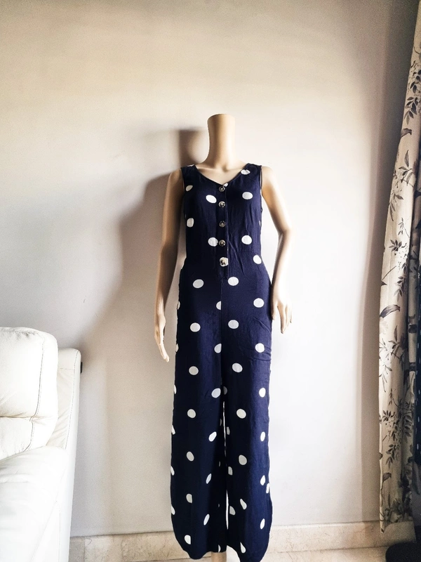 Vero Moda Polka Jumpsuit - Navy Blue , S
