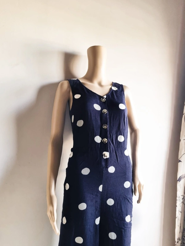 Vero Moda Polka Jumpsuit - Navy Blue , S
