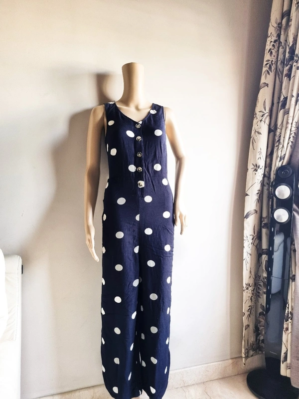 Vero Moda Polka Jumpsuit - Navy Blue , S