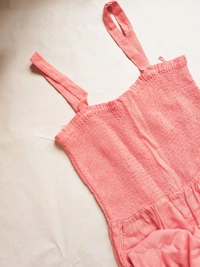 Next UK  Smocked Jumpsuit - Pink, S