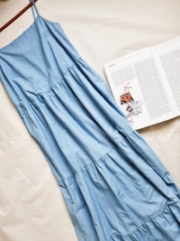H&M A Line Dress - Blue, M