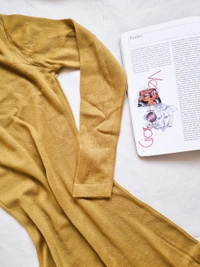Mast & Harbour  Turtle Neck Dress  - Mustard, S