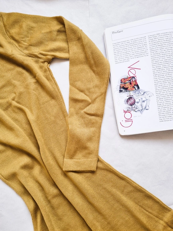 Mast & Harbour  Turtle Neck Dress  - Mustard, S