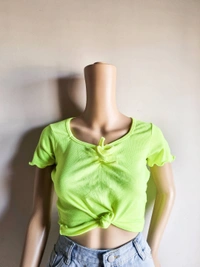 Ribbed Tops - Neon Green, S