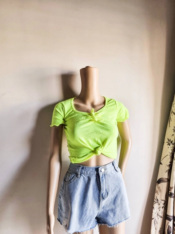 Ribbed Tops - Neon Green, S