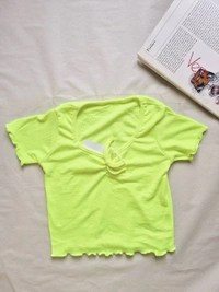 Ribbed Tops - Neon Green, S