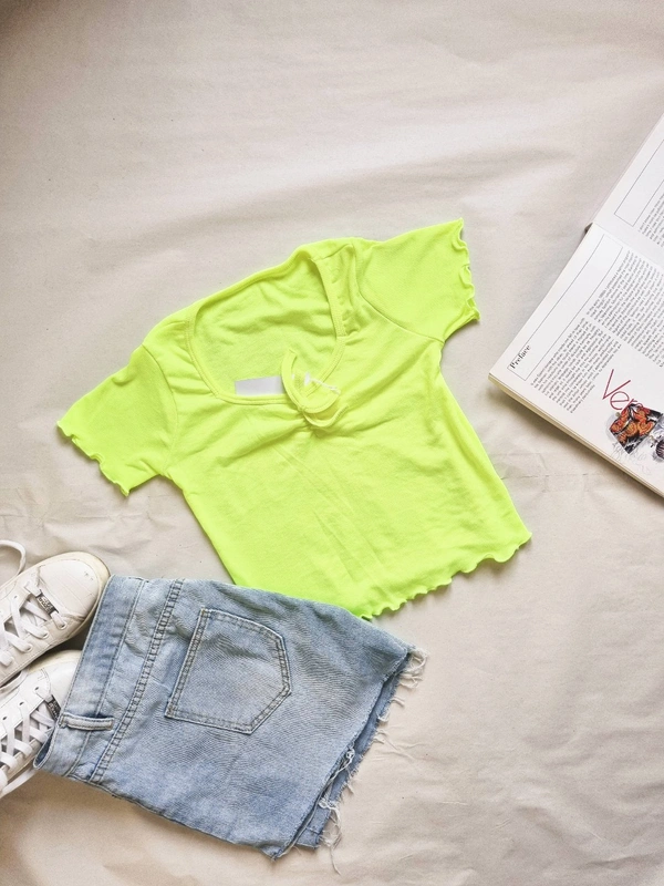 Ribbed Tops - Neon Green, S