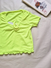 Ribbed Tops - Neon Green, S