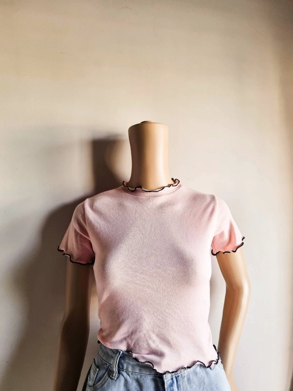 Ribbed Tops - Baby Pink, M