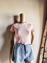 Ribbed Tops - Baby Pink, M