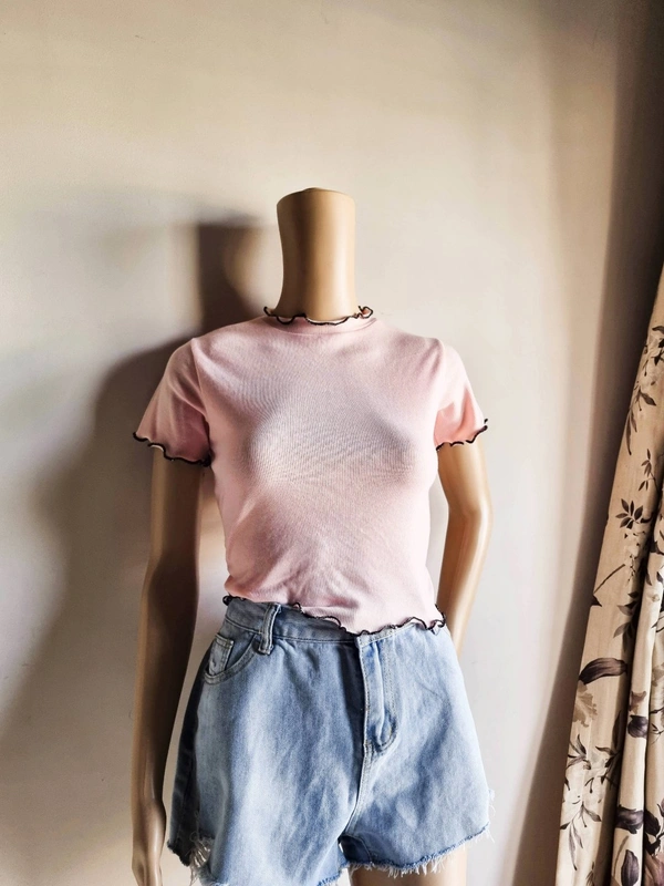 Ribbed Tops - Baby Pink, M