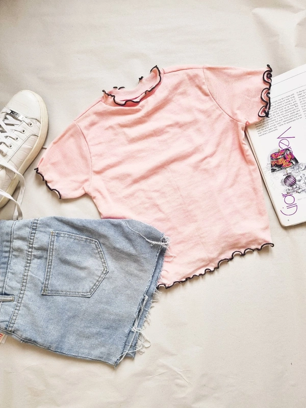 Ribbed Tops - Baby Pink, M