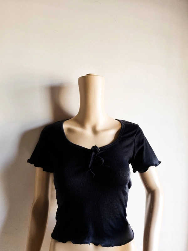 Ribbed Tops - Black, M
