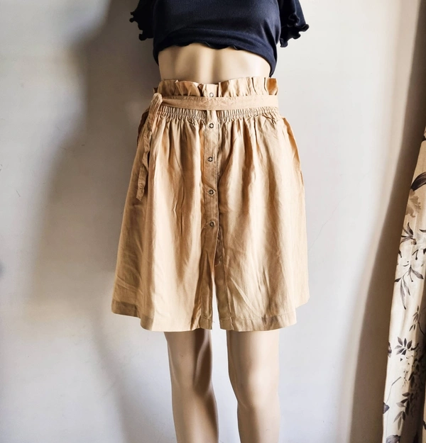 Moda Rapido  Tan Skirt  - Tan, 28 -30 In (high waist)