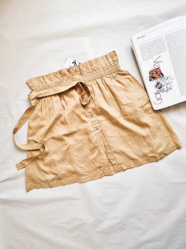 Moda Rapido  Tan Skirt  - Tan, 28 -30 In (high waist)