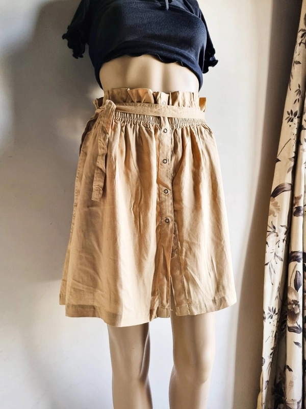 Moda Rapido  Tan Skirt  - Tan, 28 -30 In (high waist)