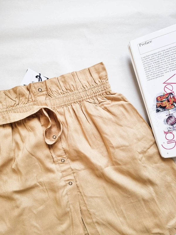 Moda Rapido  Tan Skirt  - Tan, 28 -30 In (high waist)