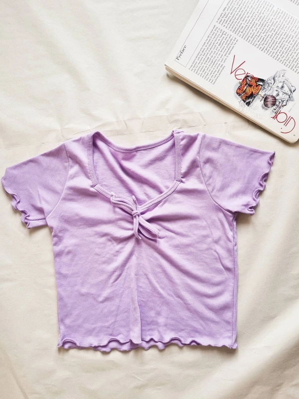 Ribbed Tops - Lavender , M