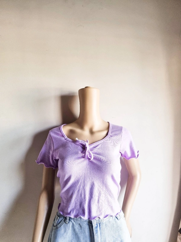 Ribbed Tops - Lavender , M