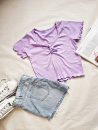 Ribbed Tops - Lavender , M