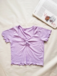 Ribbed Tops - Lavender , M