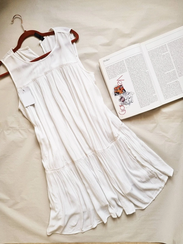 H&M  A Line Dress  - White, M