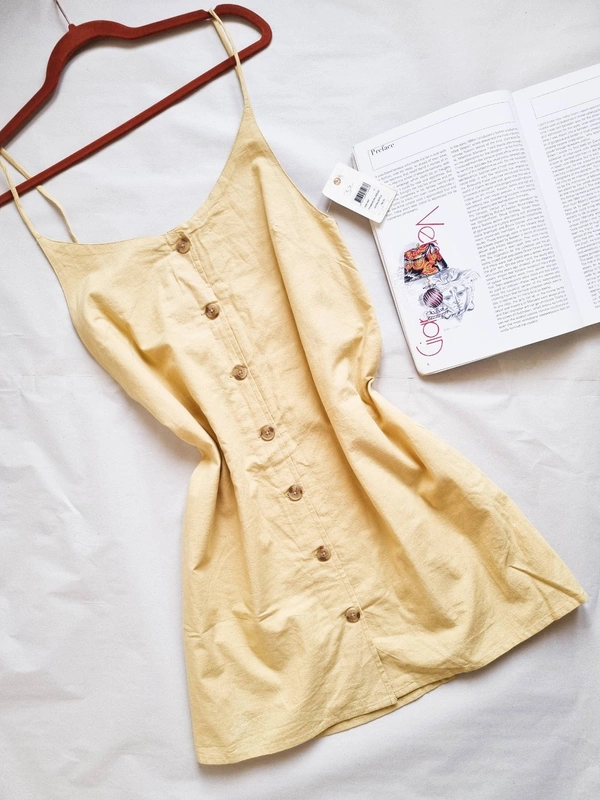 Billa Bong   A Line Dress  - Sand Mustard, M