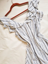 By Very Strappy Dress  - White&Blue, M