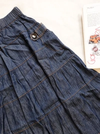 Gipsy Denim Cotton Mix Skirt - Blue, 26-30 In 