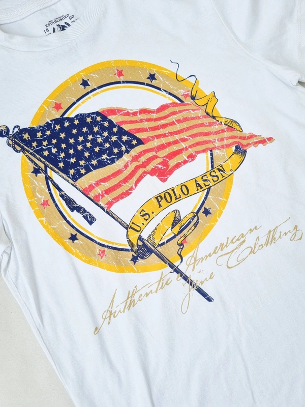 US Polo  Tee Shirt - White, L