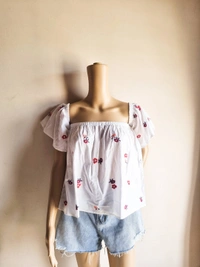 Ms. Taken By Kriti Sonan Floral Top - White, M