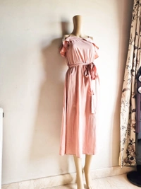 Berrylush Ruffle Dress - Peach Pink, S